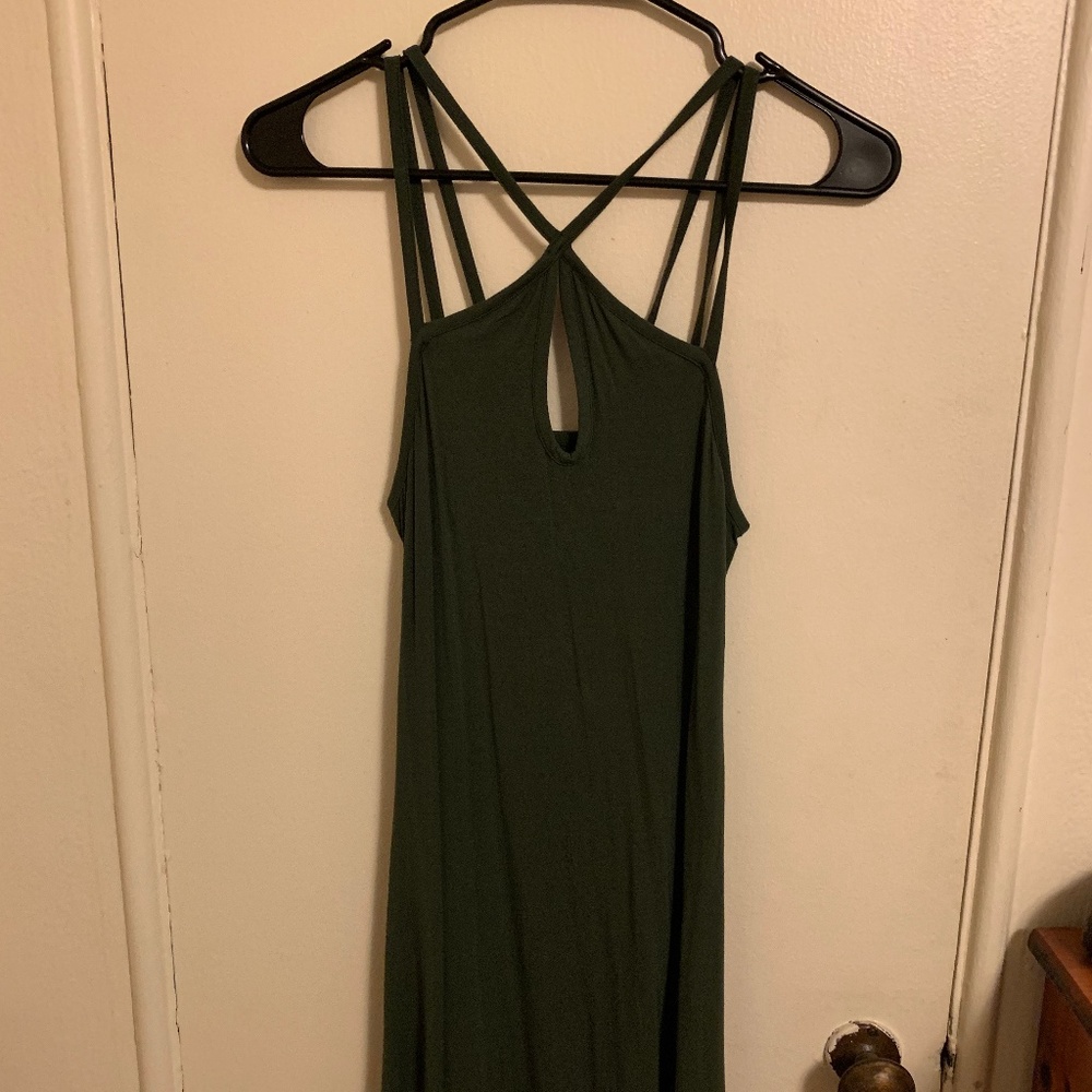 Army Green Strappy Sundress from American Eagle